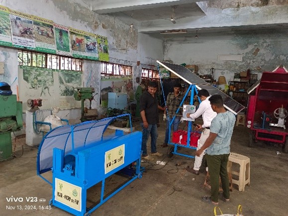 Retrofitted Solar-Powered Agricultural Processing Unit